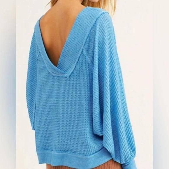 Free People Westend Thermal Long Sleeve Top Sz S - Picture 2 of 10